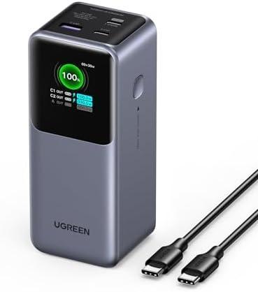 ugreen-20000mah-130w-nexode-power-bank-100w-cargador-portatil-powerbank-2-usb-c-y-1-usb-a-pantalla-inteligente-tft-bateria-portatil-compatible-con-iphone-xiaomi-galaxy-ipad-macbook